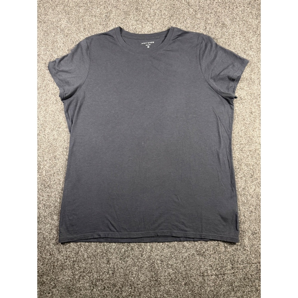 Mott & Bow Navy Blue Pima Cotton Modal Crew Neck Short Sleeve Tee Shirt XL